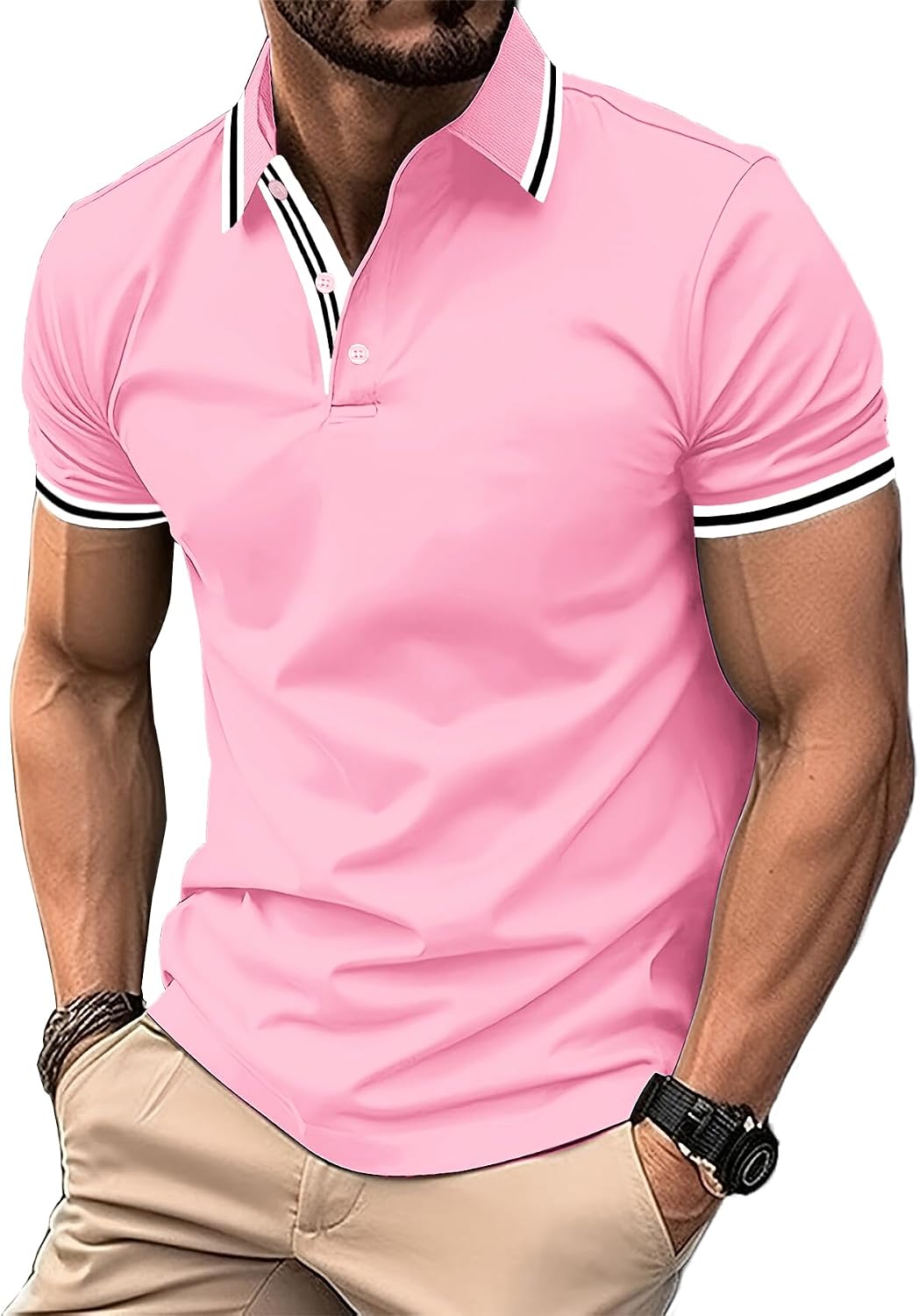 Detalle de Geeksport Men's Short Sleeve Golf Polo