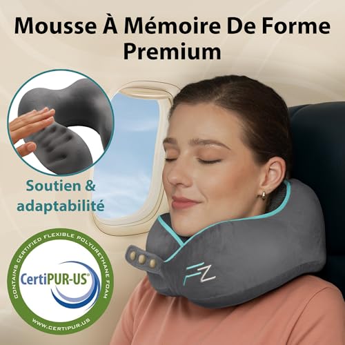 Thumbnail 6 de FLOWZOOM Comfy, coussin de voyage en mousse à mémoire de forme, soutien 360°
