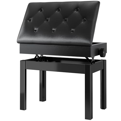 MAMIZO Sgabello Pianoforte Regolabile in Altezza 56x33x58 CM – Comfort e Versatilità