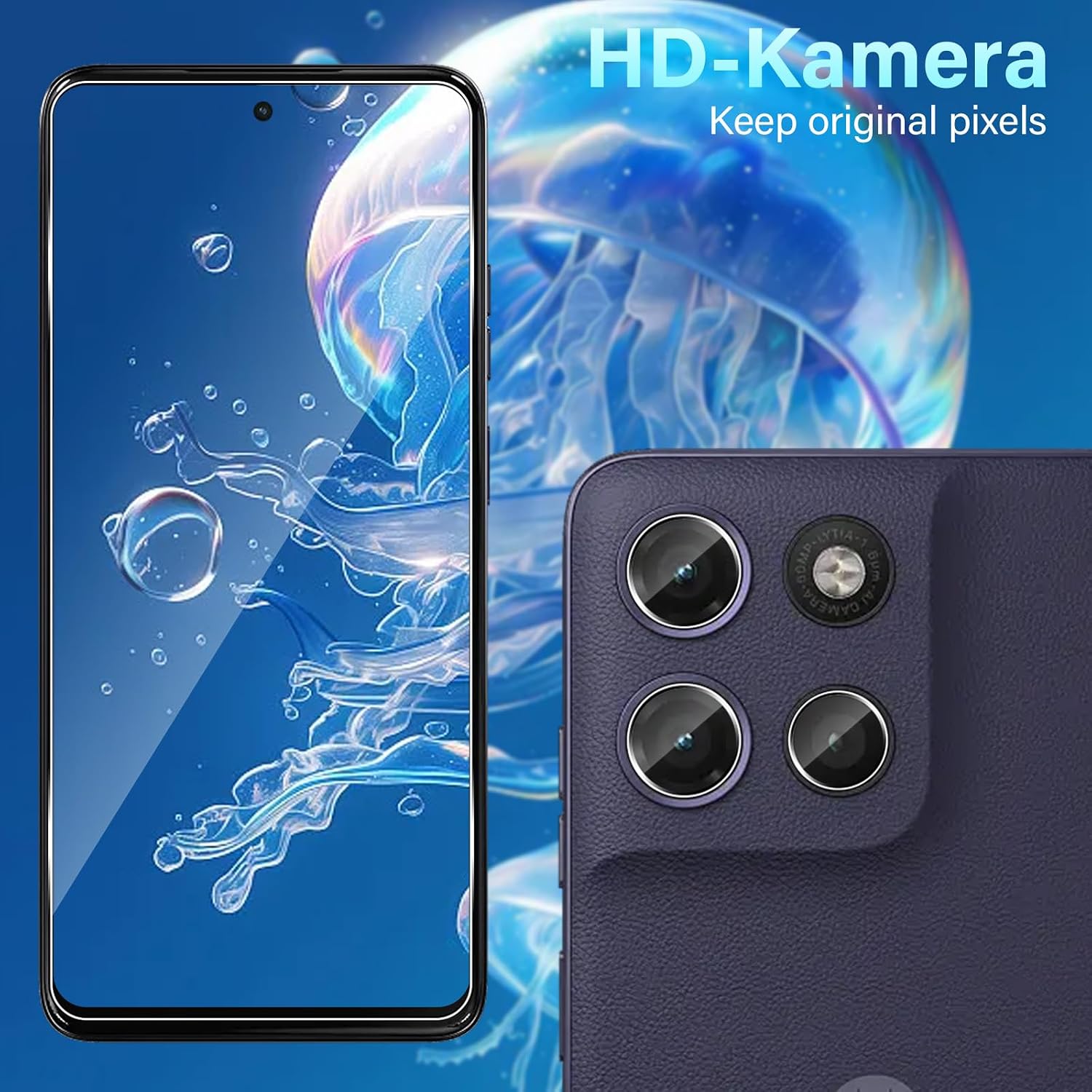 Thumbnail 4 de Yenwen Panzerglas-Set für Motorola Moto G17 / G17 Power 5G – 2x Displayschutz + 2x Kameraschutz mit Installationskit