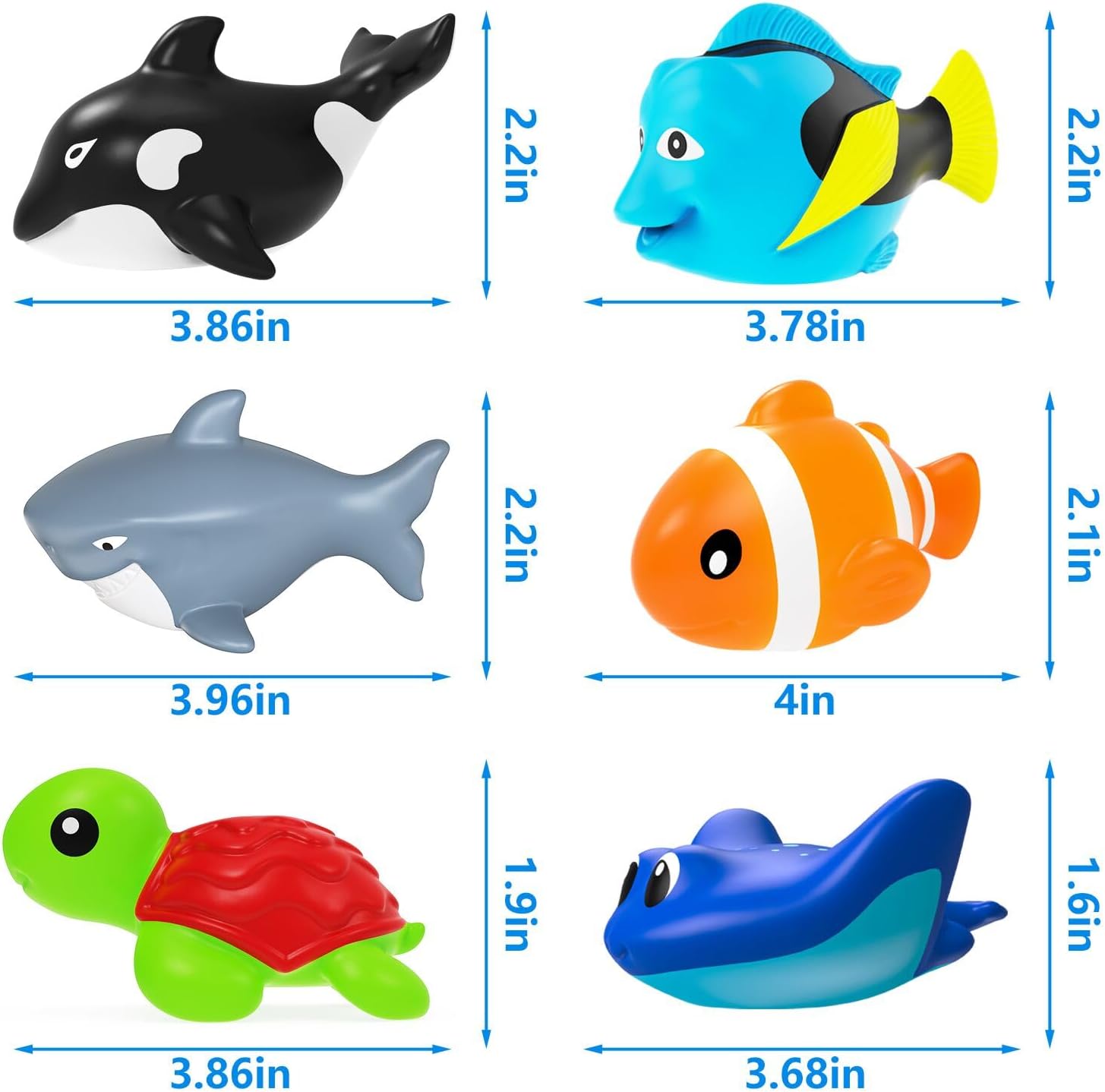 Thumbnail 6 de Light Up Bath Toys – Mold-Free No-Hole, Water-Activated LED Ocean Animal Bath Toys (Water Table/ Bathtub/ Shower)