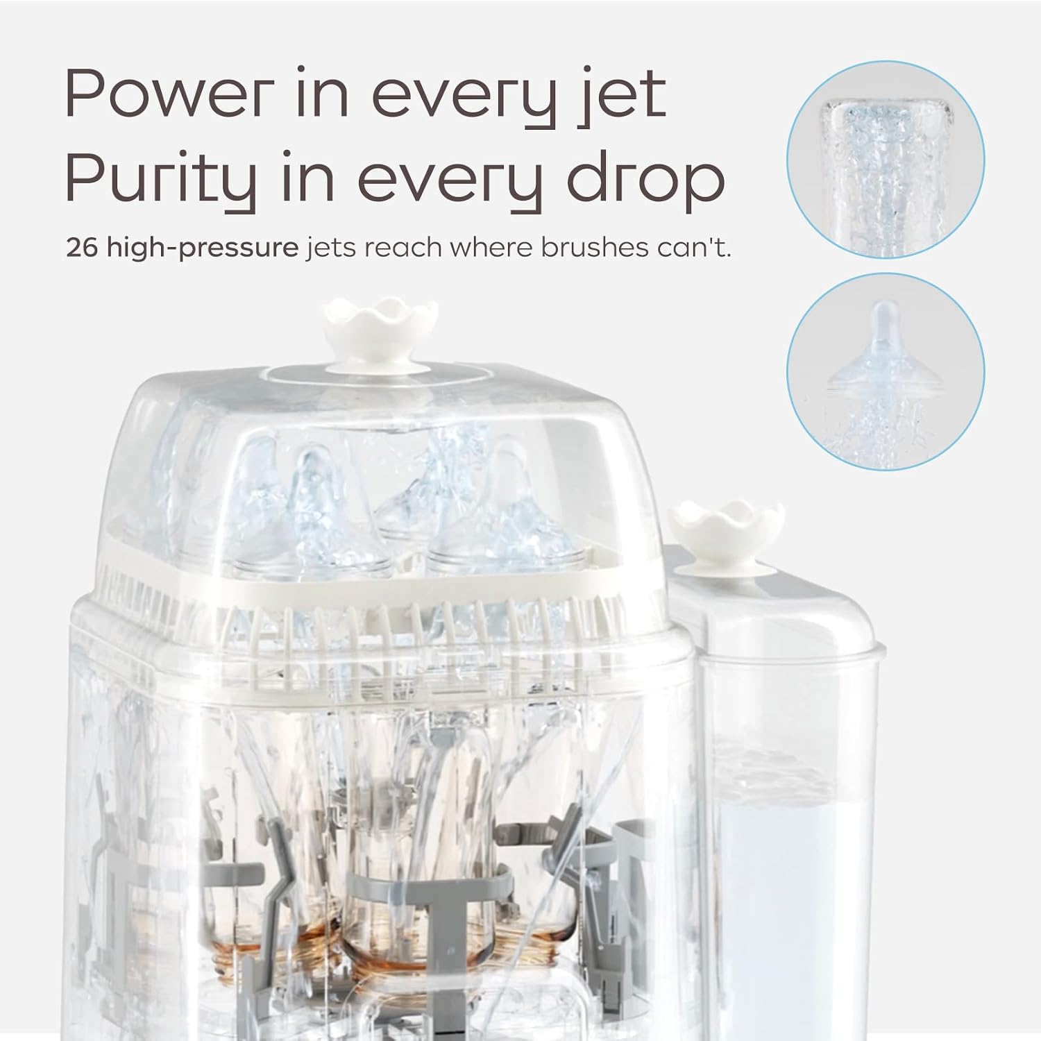 Detalle de BC Babycare Baby Bottle Washer, Sterilizer & Dryer, 6-Bottle Capacity