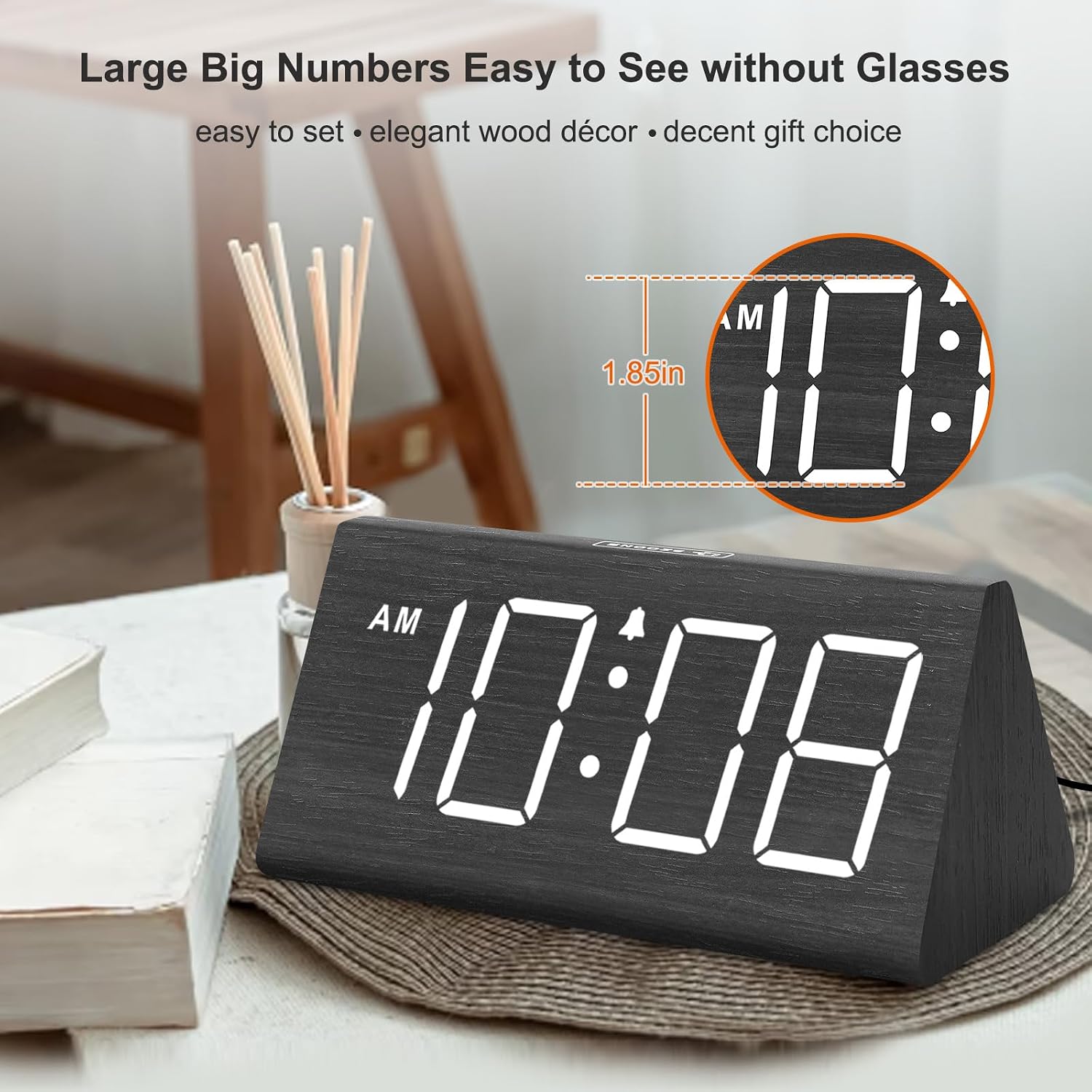 Detalle 2 de DreamSky Wooden Digital Alarm Clock