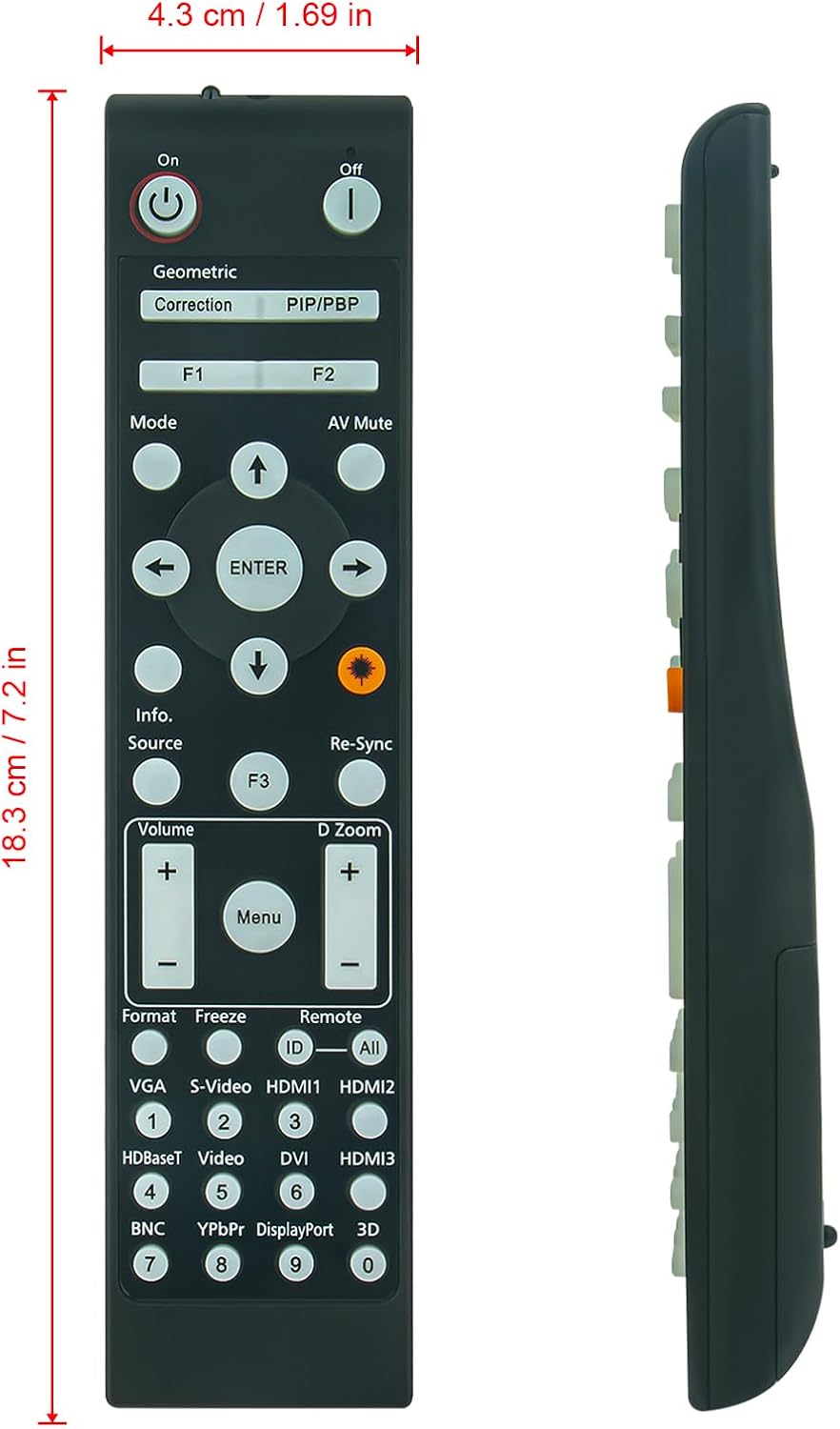 Thumbnail 5 de BR-3075W Replaced Remote Control for Optoma Projectors
