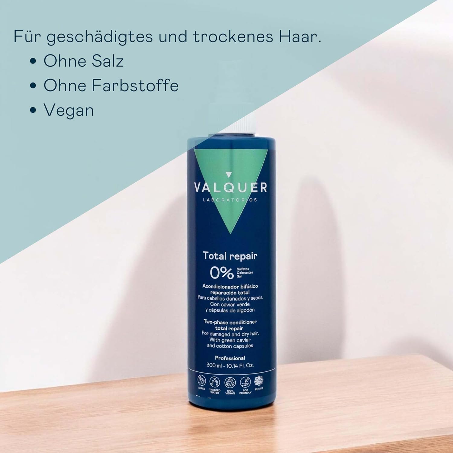 Thumbnail 3 de VALQUER Sprühconditioner Total Repair 2-Phasen ohne Ausspülen (300 ml) – vegan & 0%-Formel