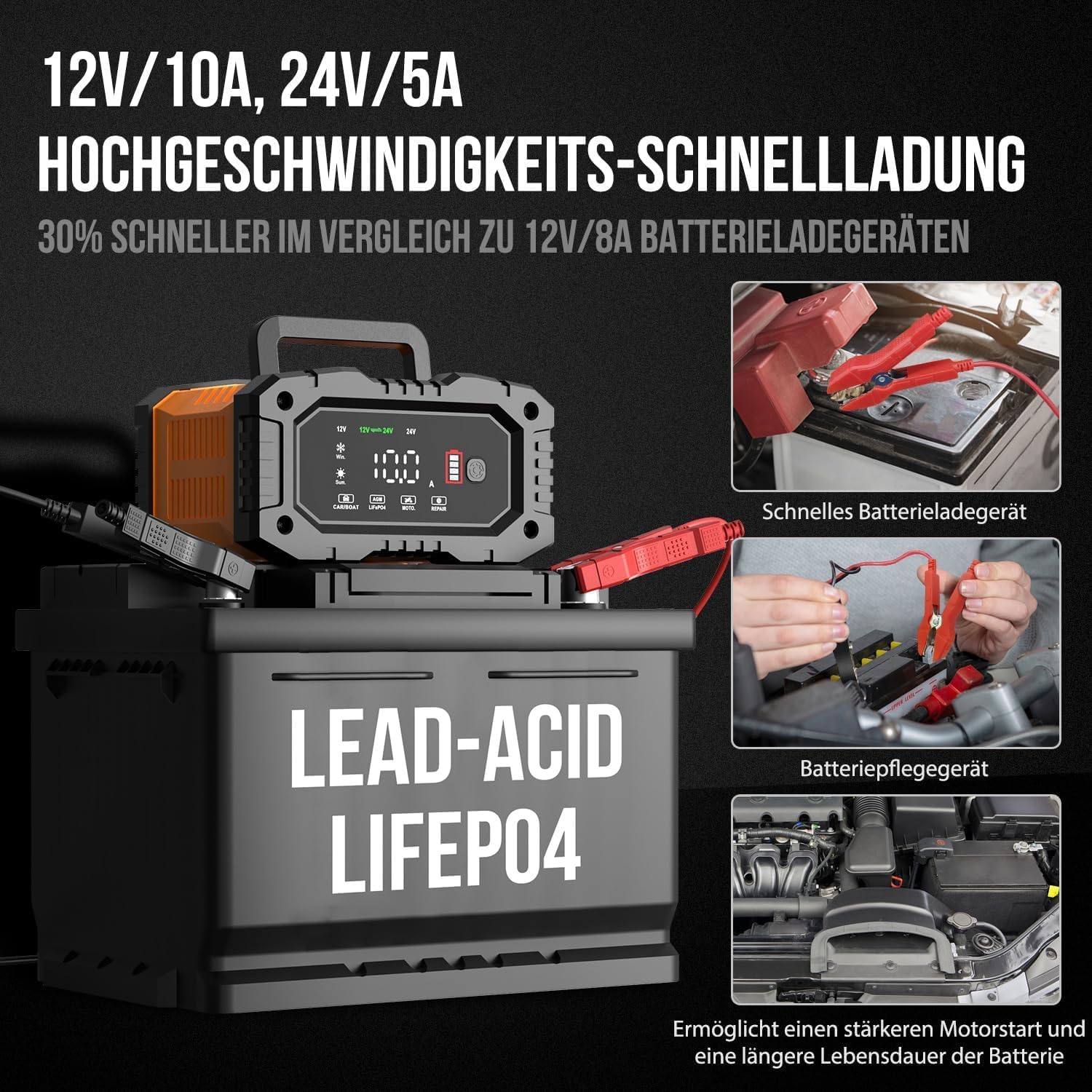 Thumbnail 1 de NEXPEAK NC202 Ladegerät 12V/24V LiFePO4