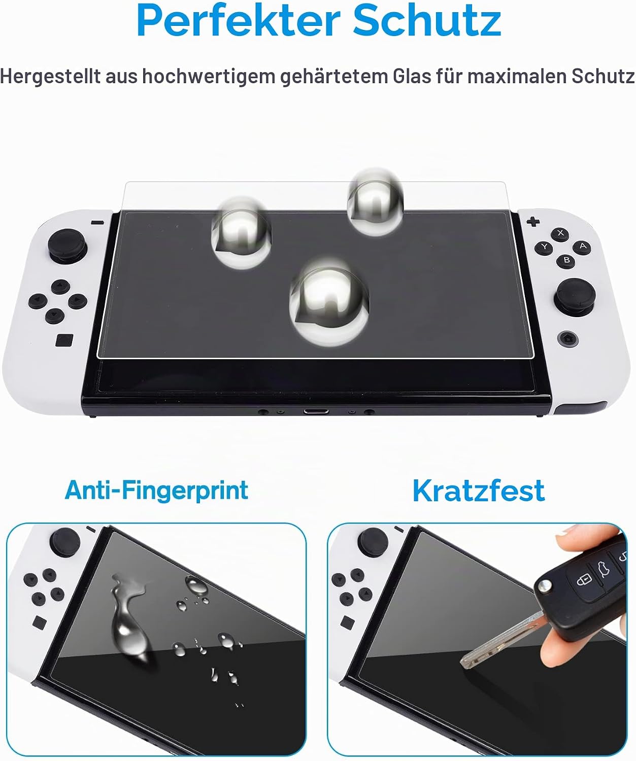 Thumbnail 4 de MOBDIK 2 Stück Schutzfolie für Switch OLED