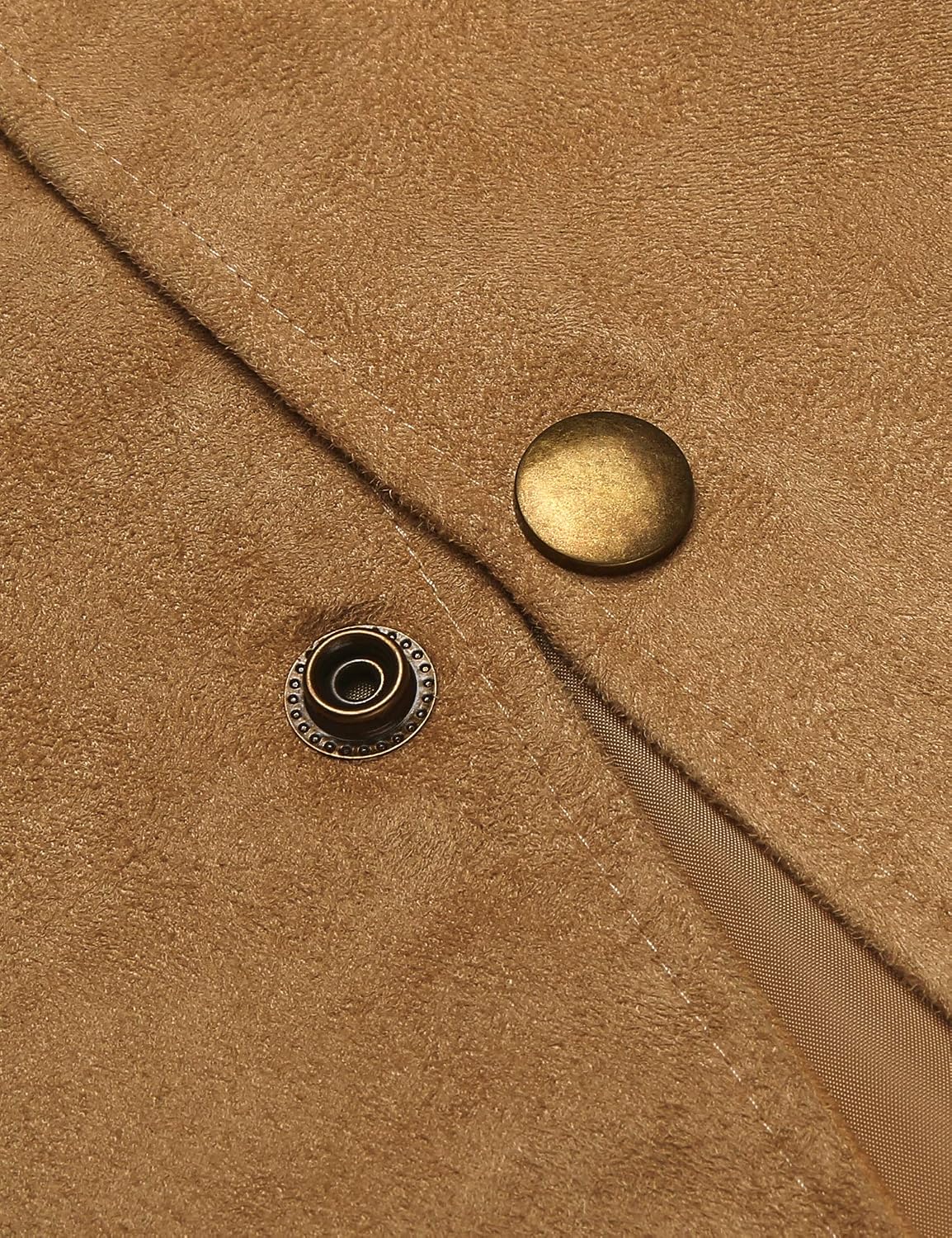 Thumbnail 5 de COOFANDY Men's Western Suede-Look Vest, Slim Fit, Lined, 4-Button Front
