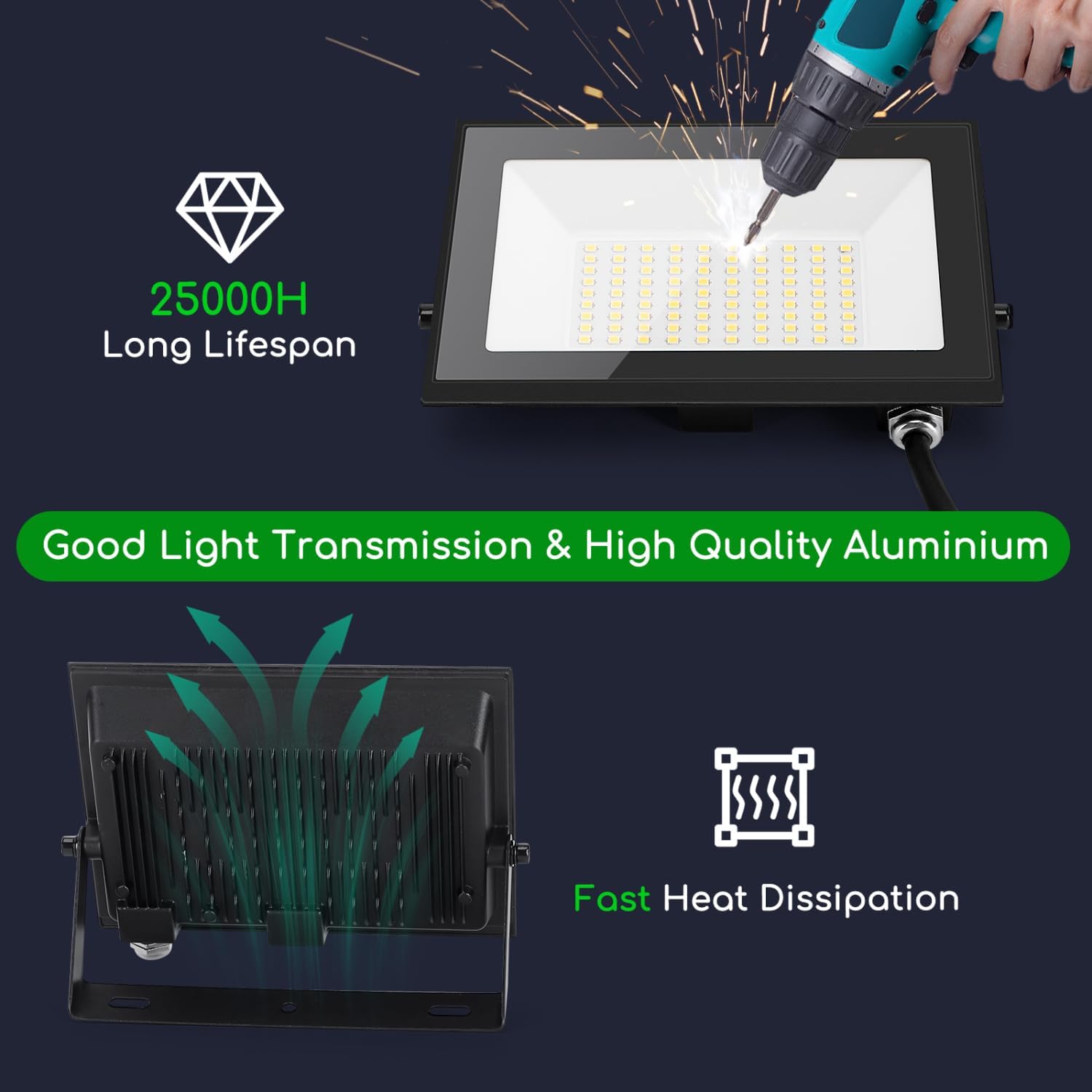 Thumbnail 3 de Aigostar Faretto LED 50W 4500 lm per esterni