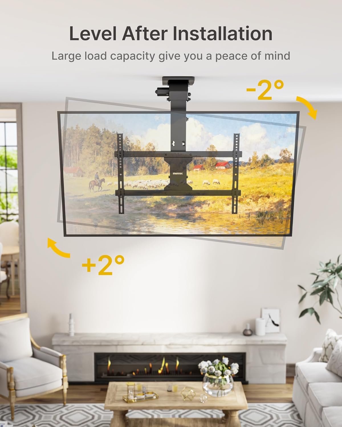 Thumbnail 5 de monTEK Motorized Ceiling TV Mount 37-75 inch