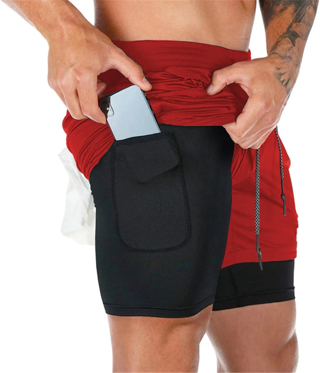 Thumbnail 6 de Superora Mens Running Gym 2 in 1 Sports Shorts with Pockets: breathable, practical and built for daily workouts
