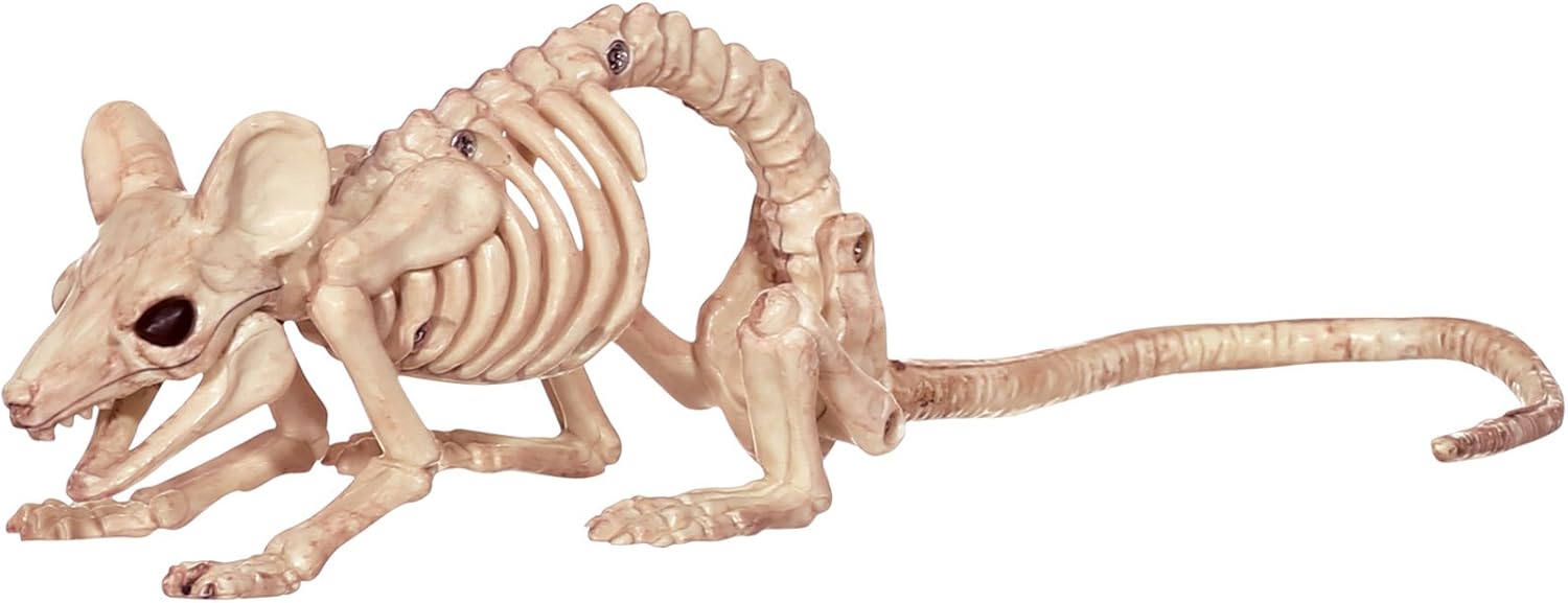 Detalle 2 de Crazy Bonez Creepy Skeleton Mice, 3 Assorted All-Weather Plastic Figures