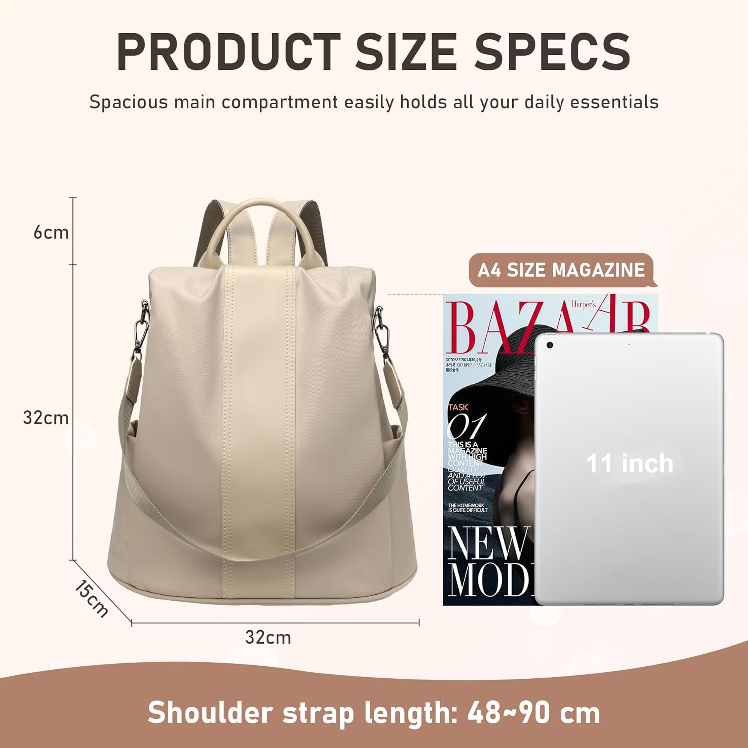 Detalle de shepretty Anti Theft Backpacks for Women Travel Backpack