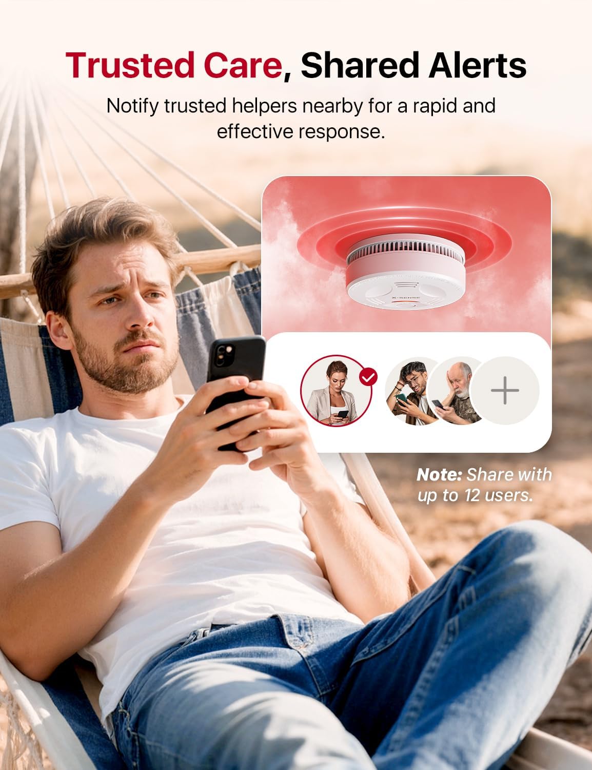 Thumbnail 6 de X-Sense SD11-MR Smoke Alarm with SBS50 Base Station (3-Pack) for X-Sense Home Security App