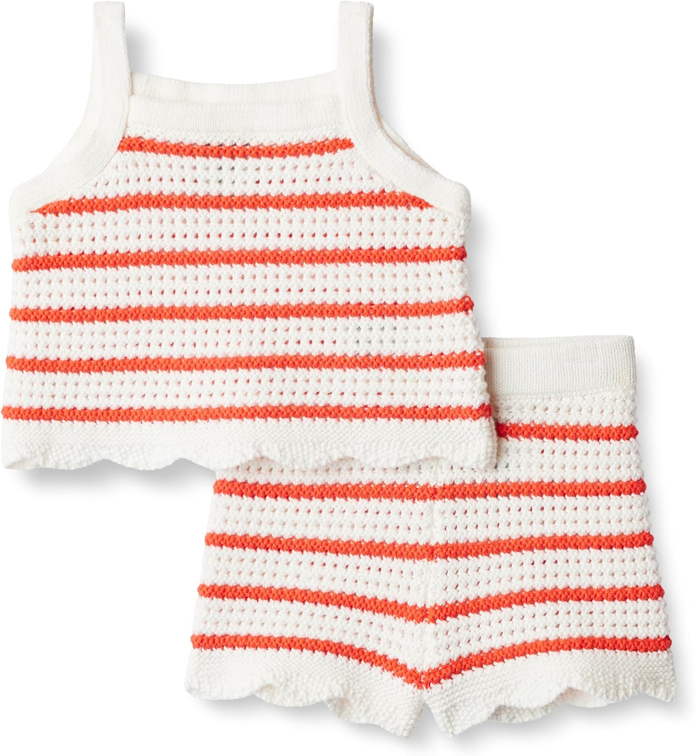 Detalle de Amazon Essentials x Sofia Grainge Set Maglie e Canotte in Cotone Lavorato all'Uncinetto – Mommy & Me