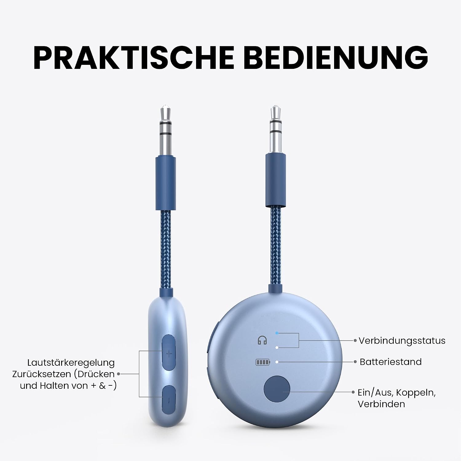 Thumbnail 5 de Avantree SoundJet R1 Bluetooth-Adapter für Flugzeug-Audiosysteme, aptX Adaptive, bis zu 20 Std. Akkulaufzeit (Himmelblau)