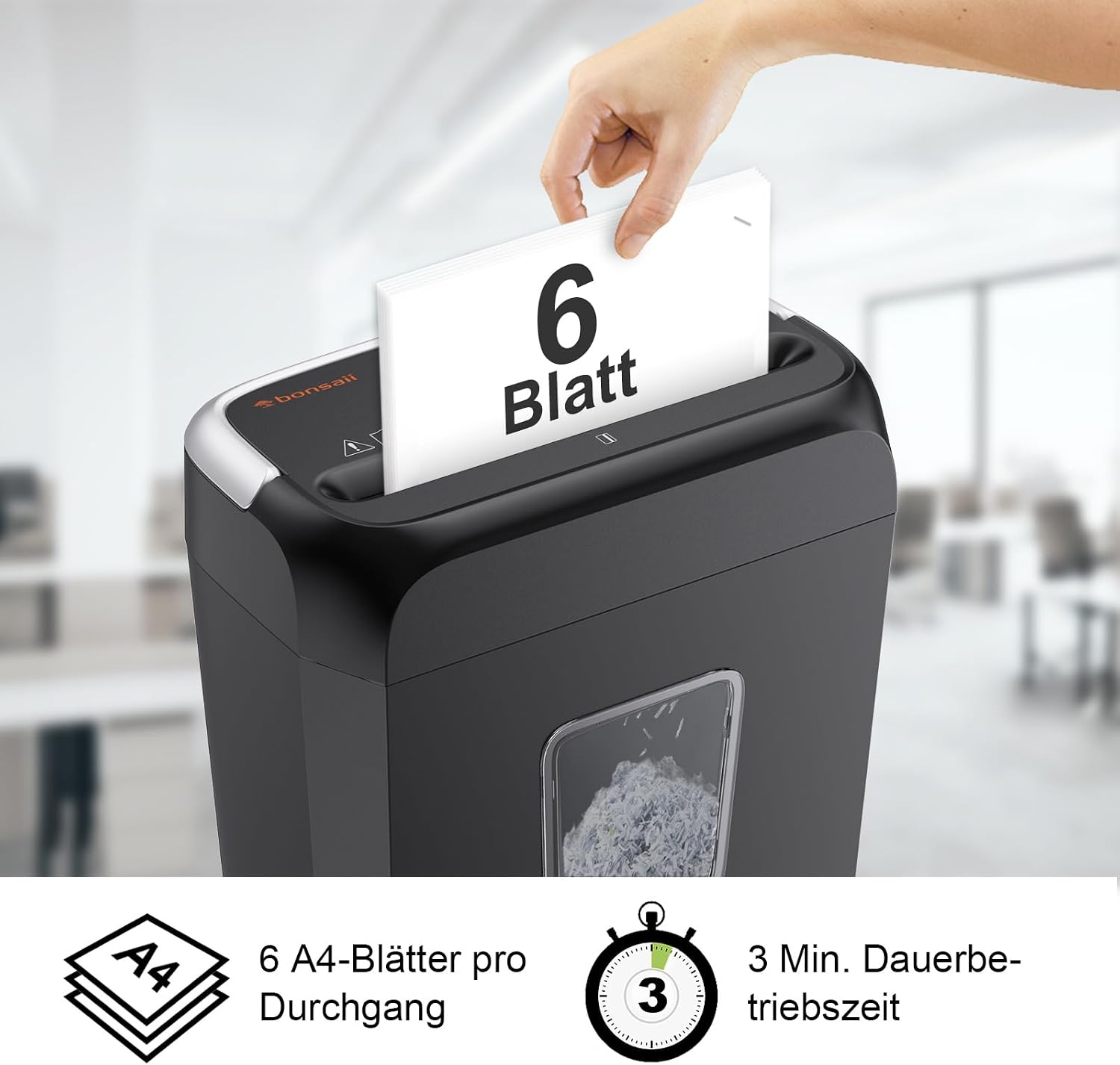 Thumbnail 2 de Bonsaii C237-B Aktenvernichter P-4 mit 13-Liter
