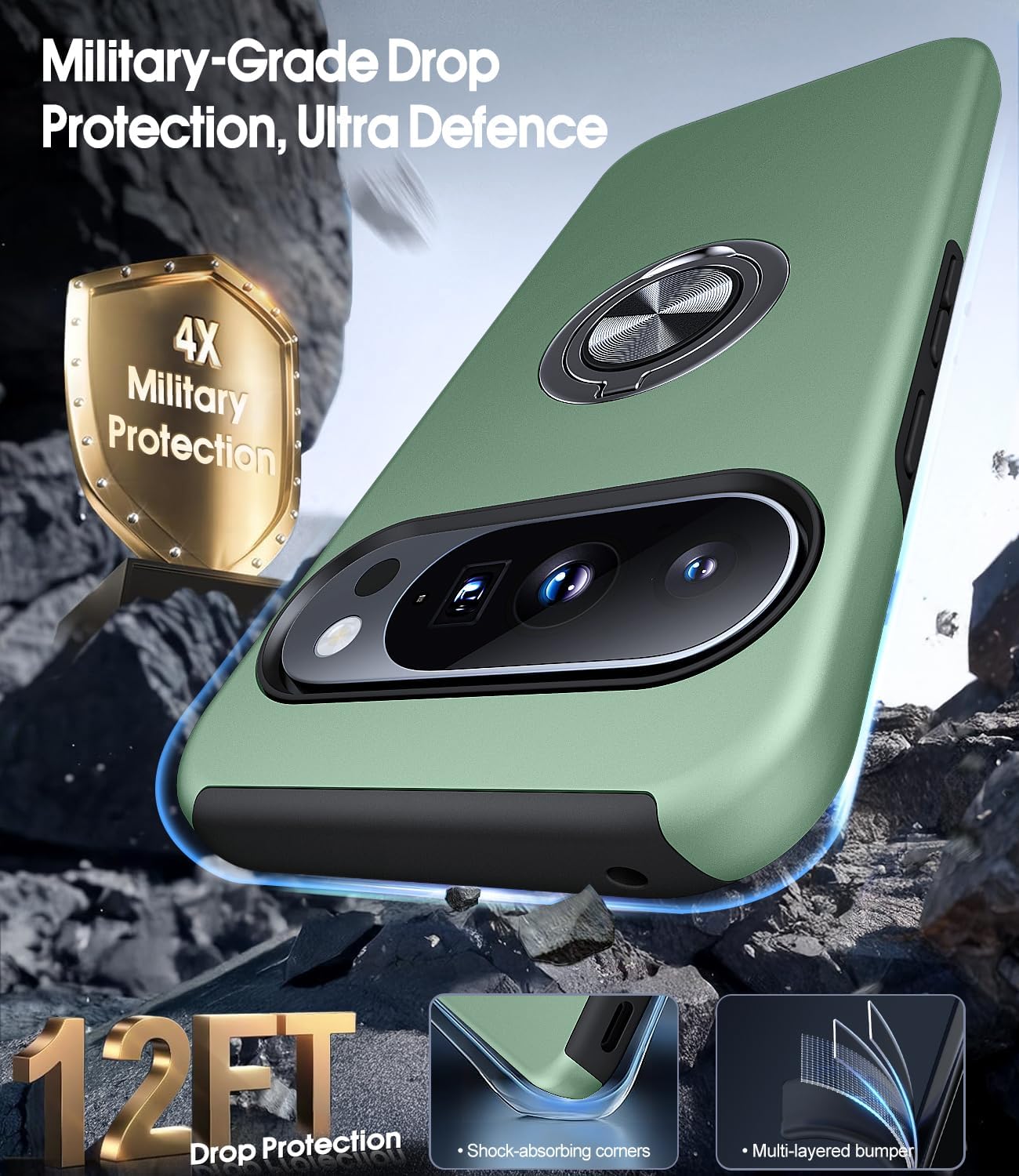 Detalle de Pixel 10 Pro case with 2 screen protectors