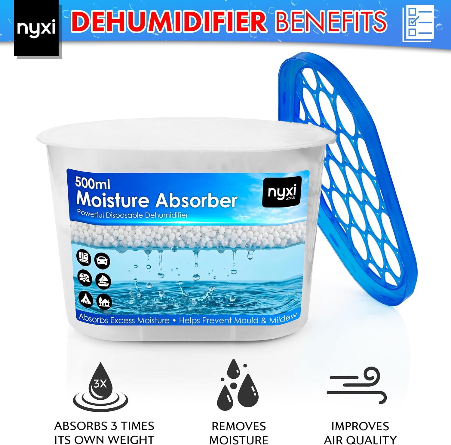 Thumbnail 6 de Nyxi Dehumidifier Pack 6 x 500ml for damp