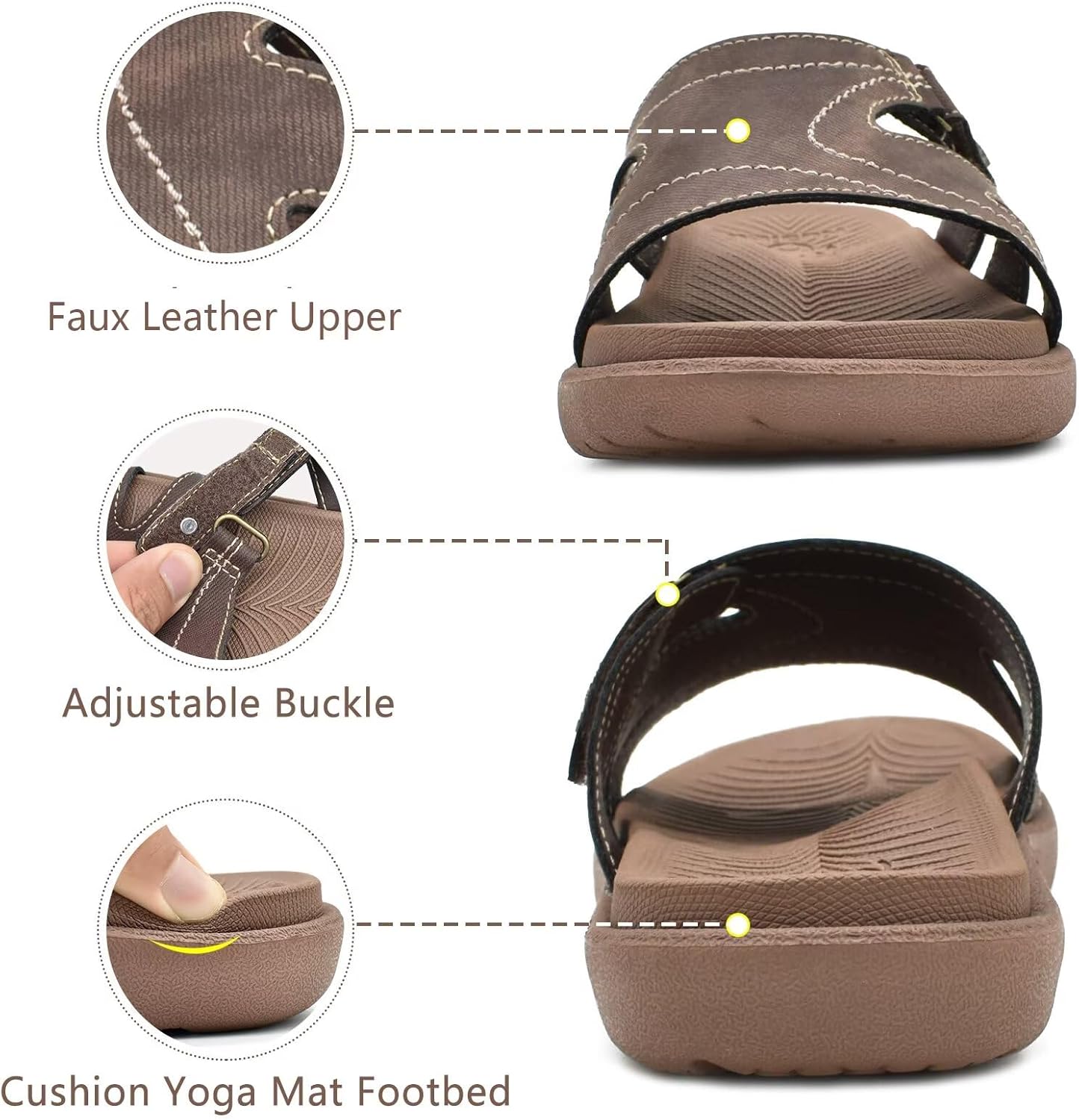 Thumbnail 4 de KuaiLu Womens Fashion Orthotic Slides for Plantar Fasciitis 👡