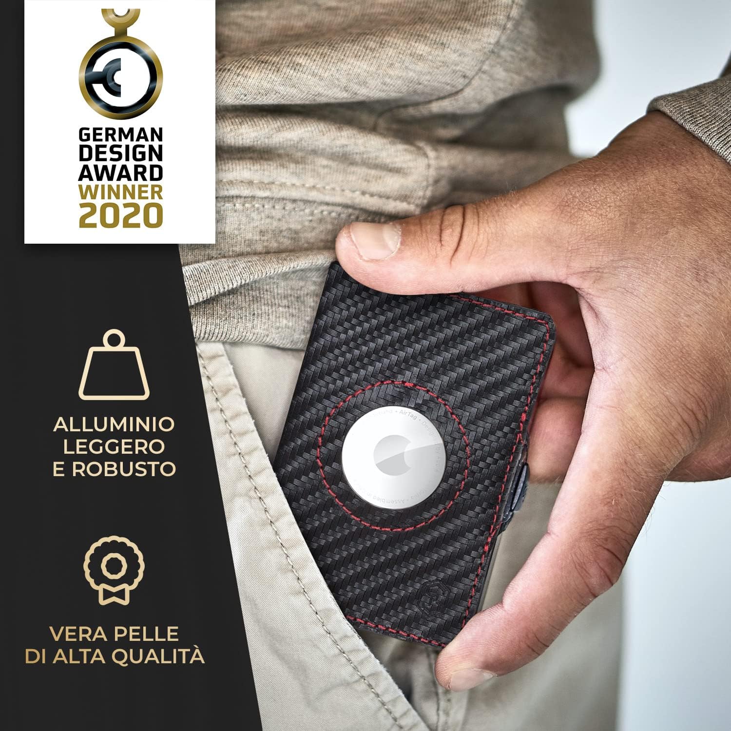 Thumbnail 4 de ZNAP Airtag Wallet in pelle premium