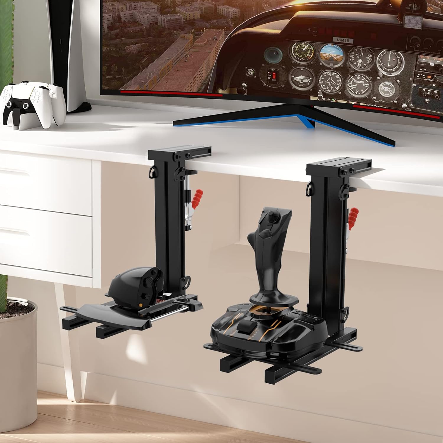 Thumbnail 5 de DIWANGUS Hotas Desk Mount for Thrustmaster T.16000M / Warthog – 2-Pack