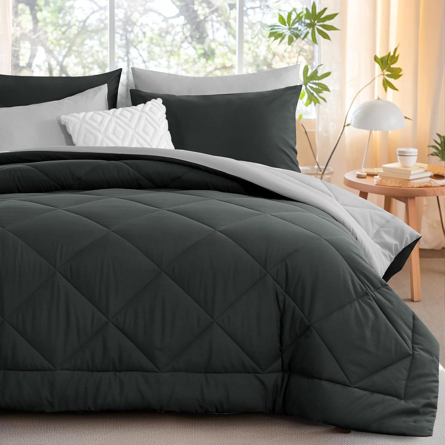Thumbnail 1 de Aisbo Coverless Duvet King Size 10.5 Tog – 230x220cm, Dark Grey/Light Grey
