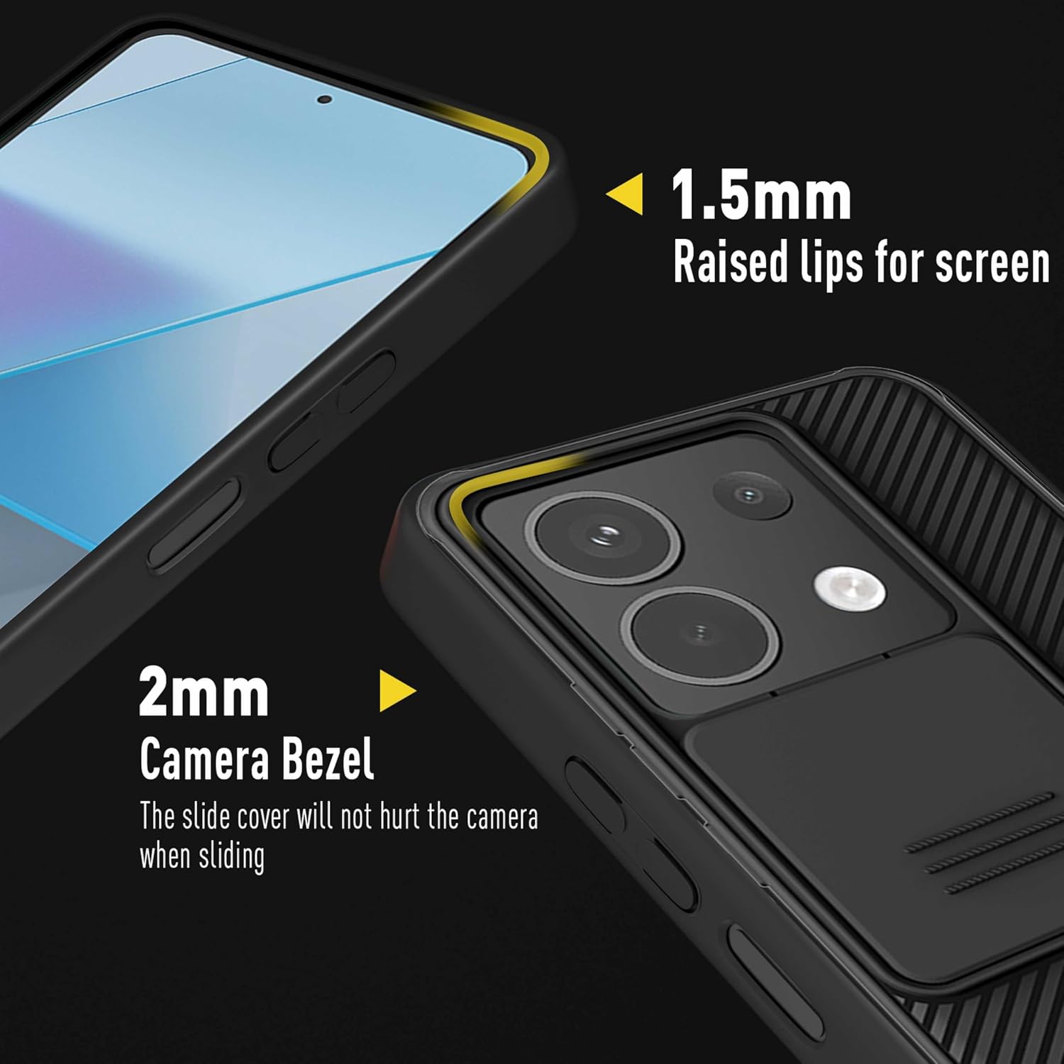 Thumbnail 5 de XTCASE: coque élégante pour Xiaomi Redmi Note 13 Pro 5G / Poco X6 5G avec protection caméra coulissante