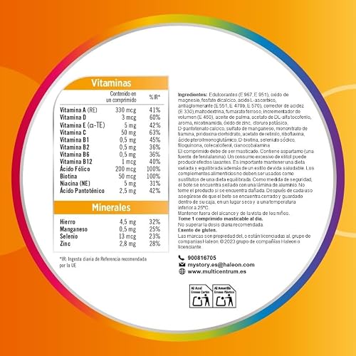 Thumbnail 6 de Multicentrum Junior Multivitamínico Infantil sin Gluten, 30 comprimidos – Para niños a partir de 4 años