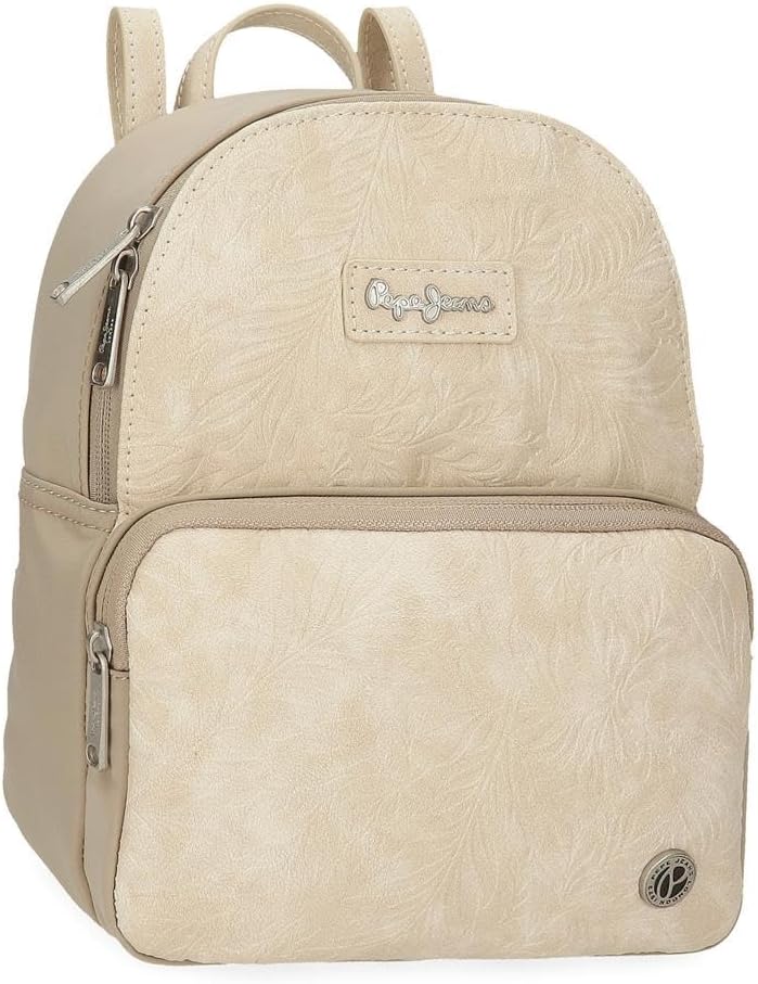 Detalle de Pepe Jeans Jana Mochila Casual Beige 20x25,5x10 cm