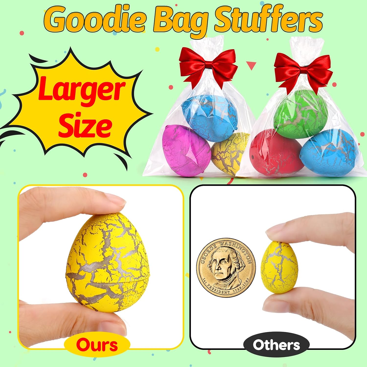 Detalle 2 de 30PCS Large Hatching Dinosaur Eggs Toy Set