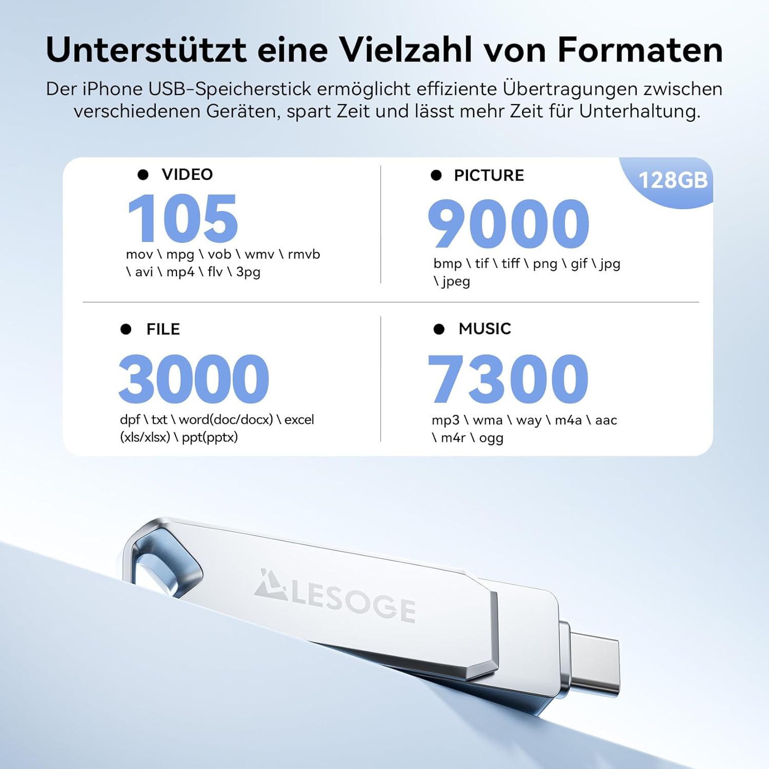 Thumbnail 5 de LESOGE MFi USB C Stick 128 GB