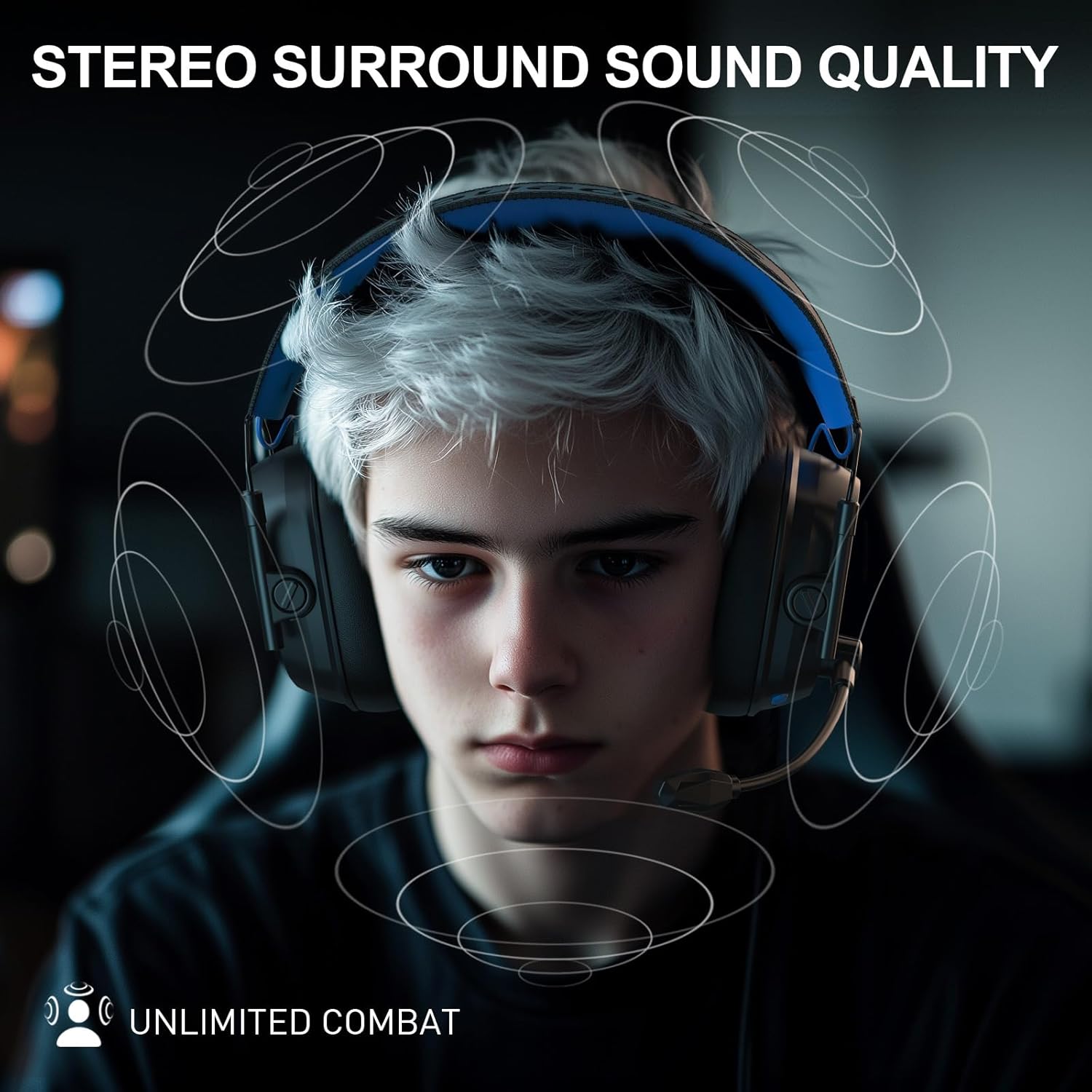 Thumbnail 1 de Wireless Gaming Headset 50mm 50H Battery