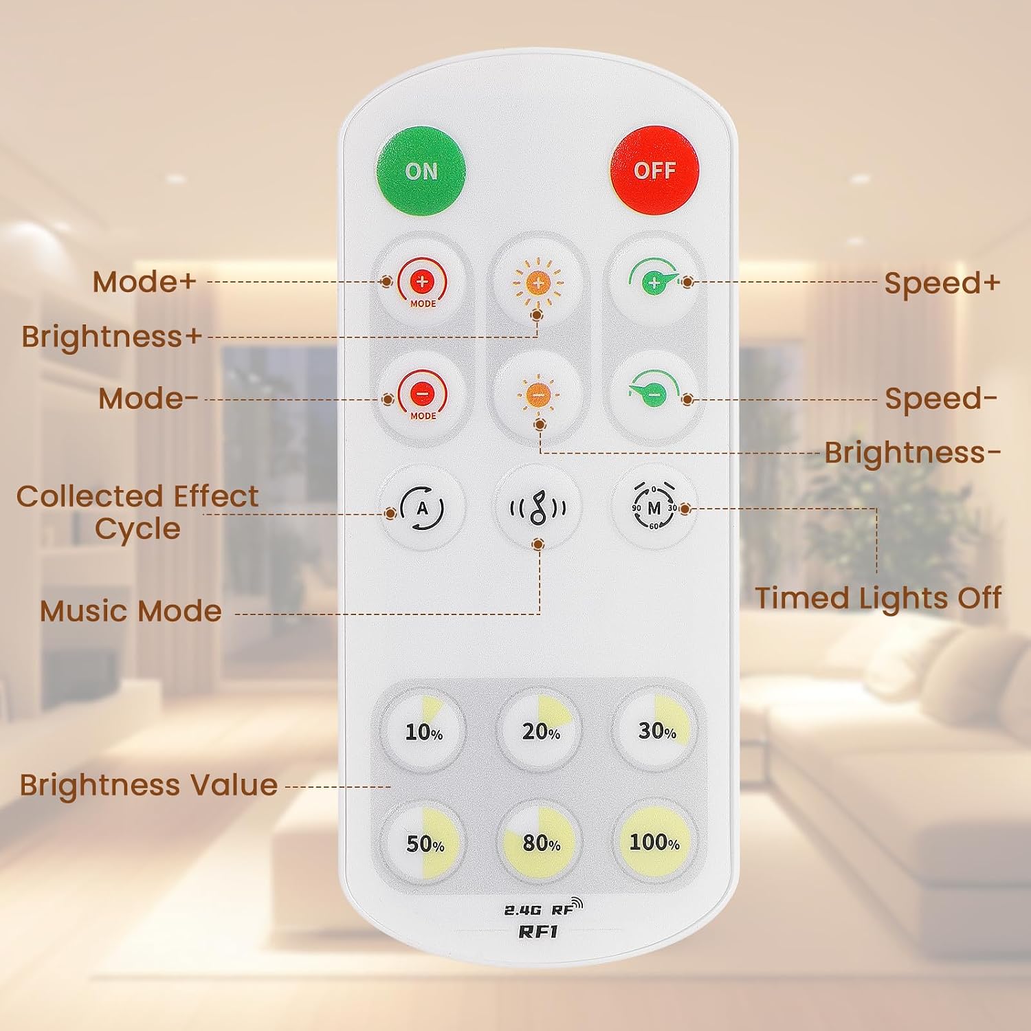 Thumbnail 4 de ACELUMO App Steuerung COB LED Streifen 5 m (dimmbar, Timer, 2700K Warmweiß)