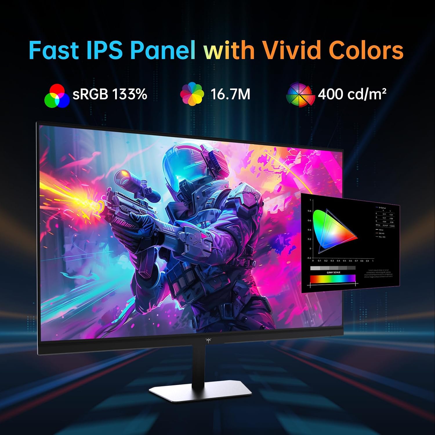 Thumbnail 3 de KTC 24 Inch FHD Gaming Monitor (1080P) with Fast IPS Panel, 180Hz (OC 190Hz), HDR400 and Adaptive Sync