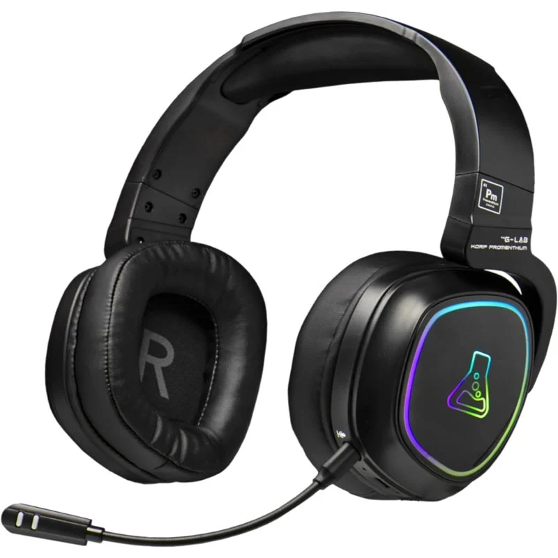 Detalle de The G-Lab KORP Promethium: Auriculares Gaming Inalámbricos RGB para PS5/PC