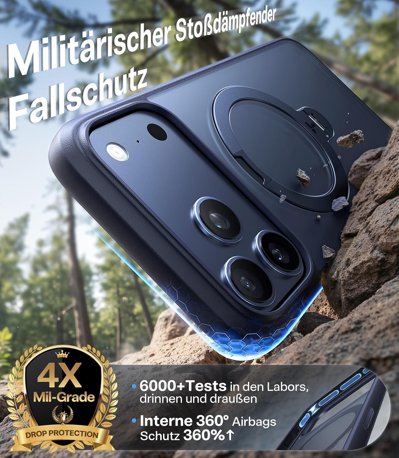 Thumbnail 5 de TORRAS Ostand Q3 Spin Hülle für iPhone 17 Pro Max