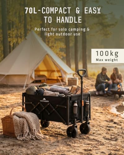 Detalle 2 de Voyager Lightweight 70L Camping Wagon with All-Terrain Wheels