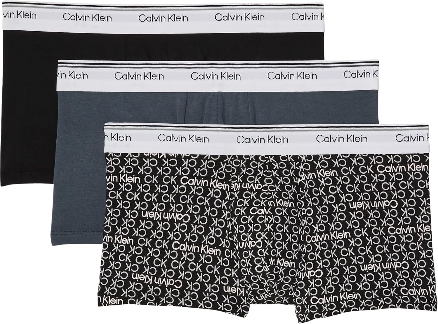 Detalle de Calvin Klein Men Low-Rise Boxer Short Trunks Stretch Cotton (Pack of 3)