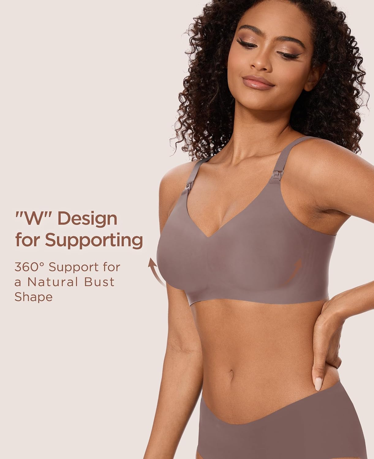 Detalle 2 de HBselect Nursing Bras for Breastfeeding – Seamless Jelly Bra, Wireless Maternity Bralette