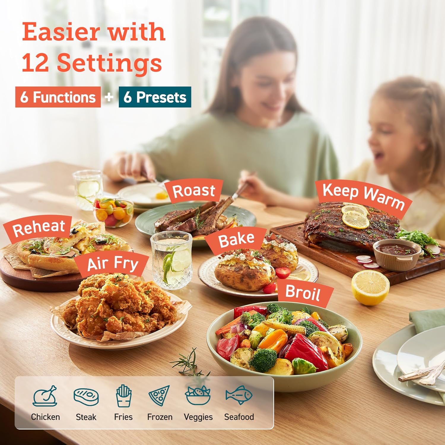 Detalle de Cosori CAF-P583S-KUS Dual Blaze Smart Air Fryer, 6.8 Qt, 12 Functions