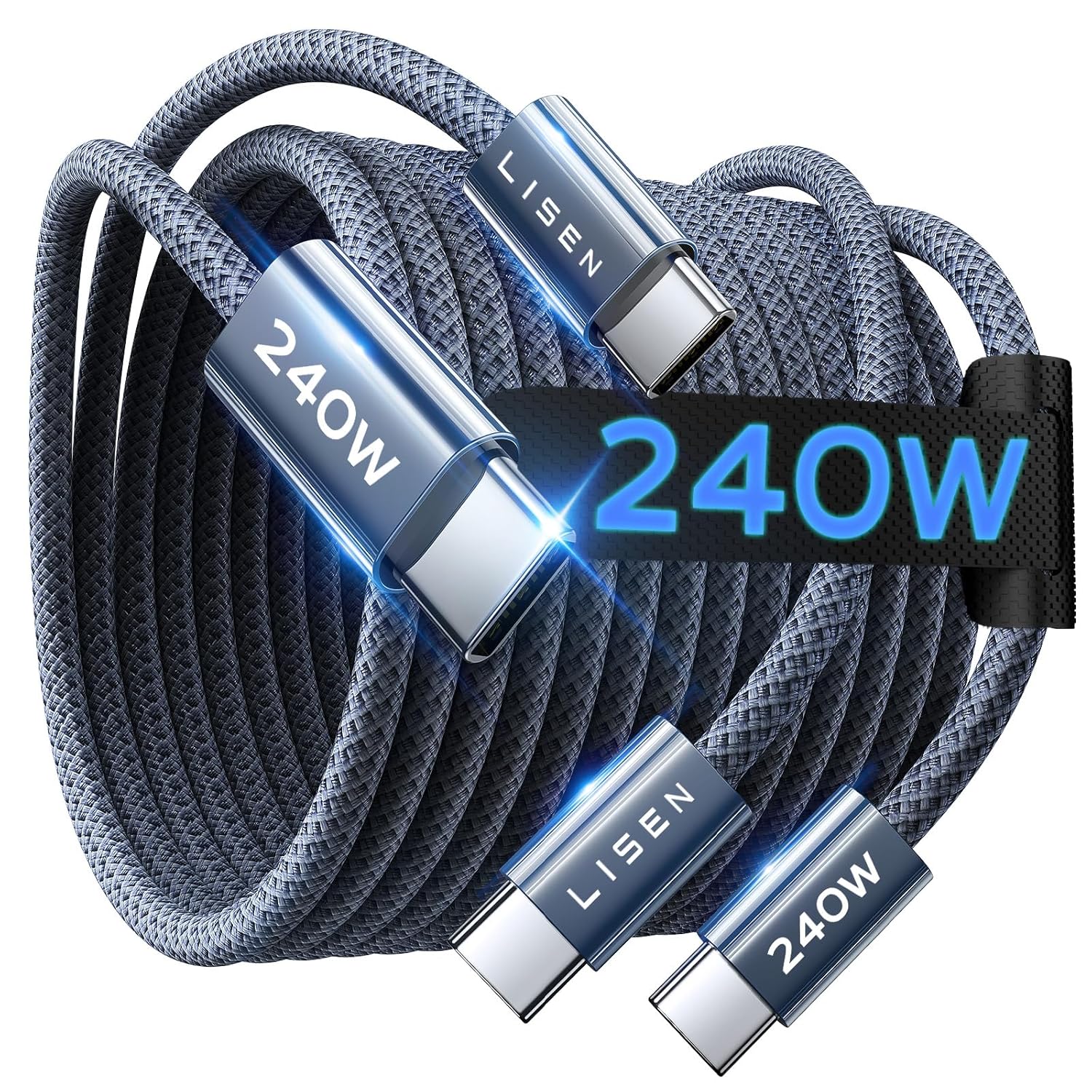 Detalle de LISEN USB-C to USB-C Cable 240W 6.6ft