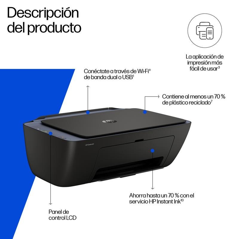 Thumbnail 1 de HP DeskJet 2921: multifunción en color con WiFi para el hogar