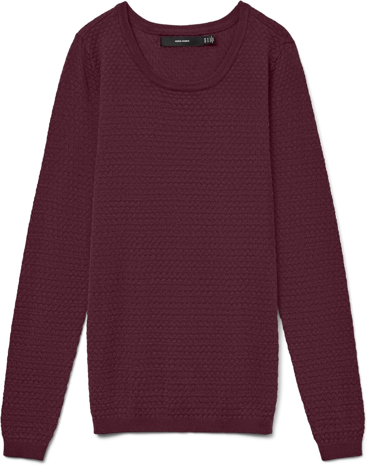 Detalle de VERO MODA VMCARE Knitted Pullover: A Practical Regular-Fit Knit for Everyday Wear
