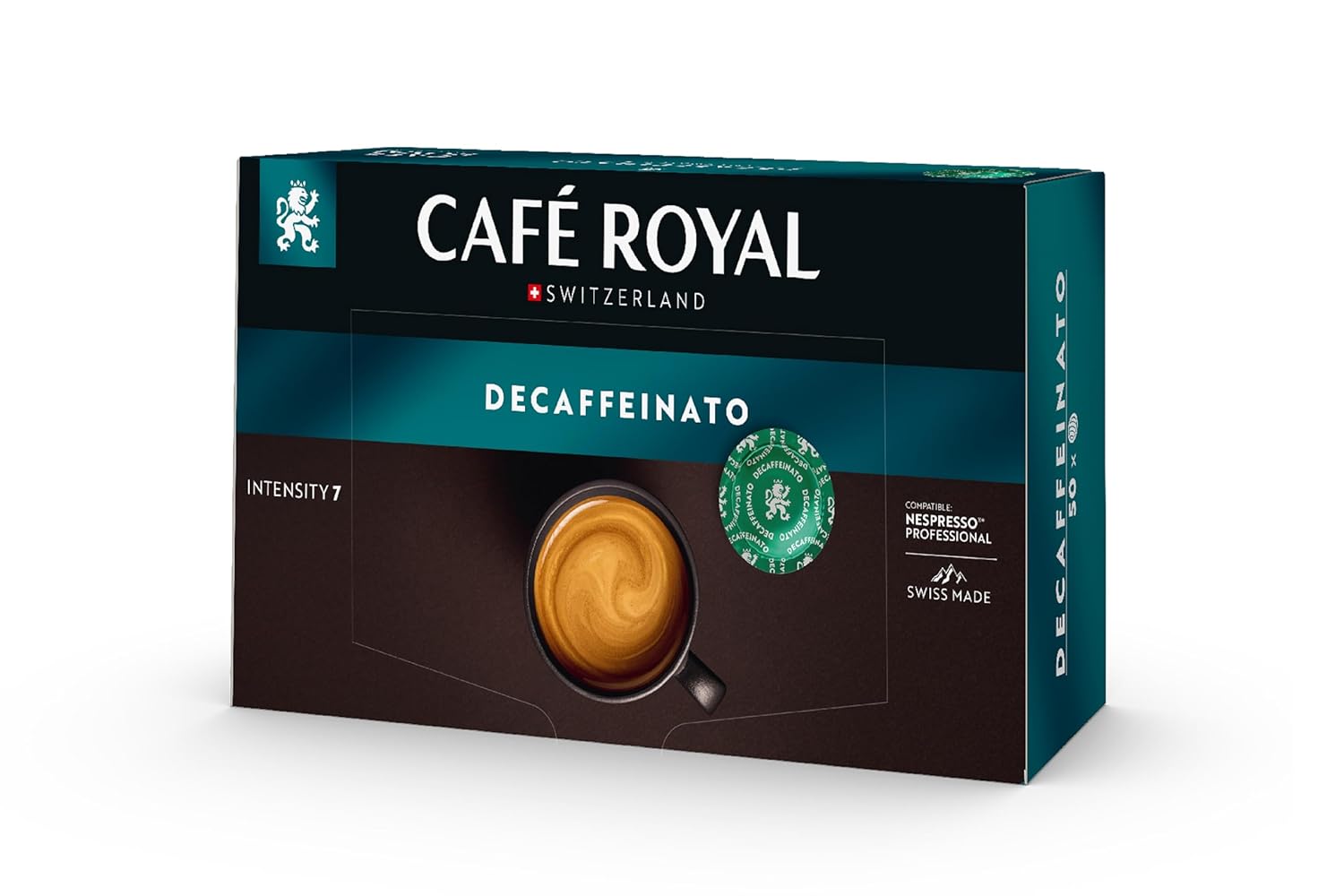 Detalle de Café Royal Professional Pads Espresso Decaffeinato – 50 Nespresso-kompatible Pads, Rainforest Alliance-zertifiziert