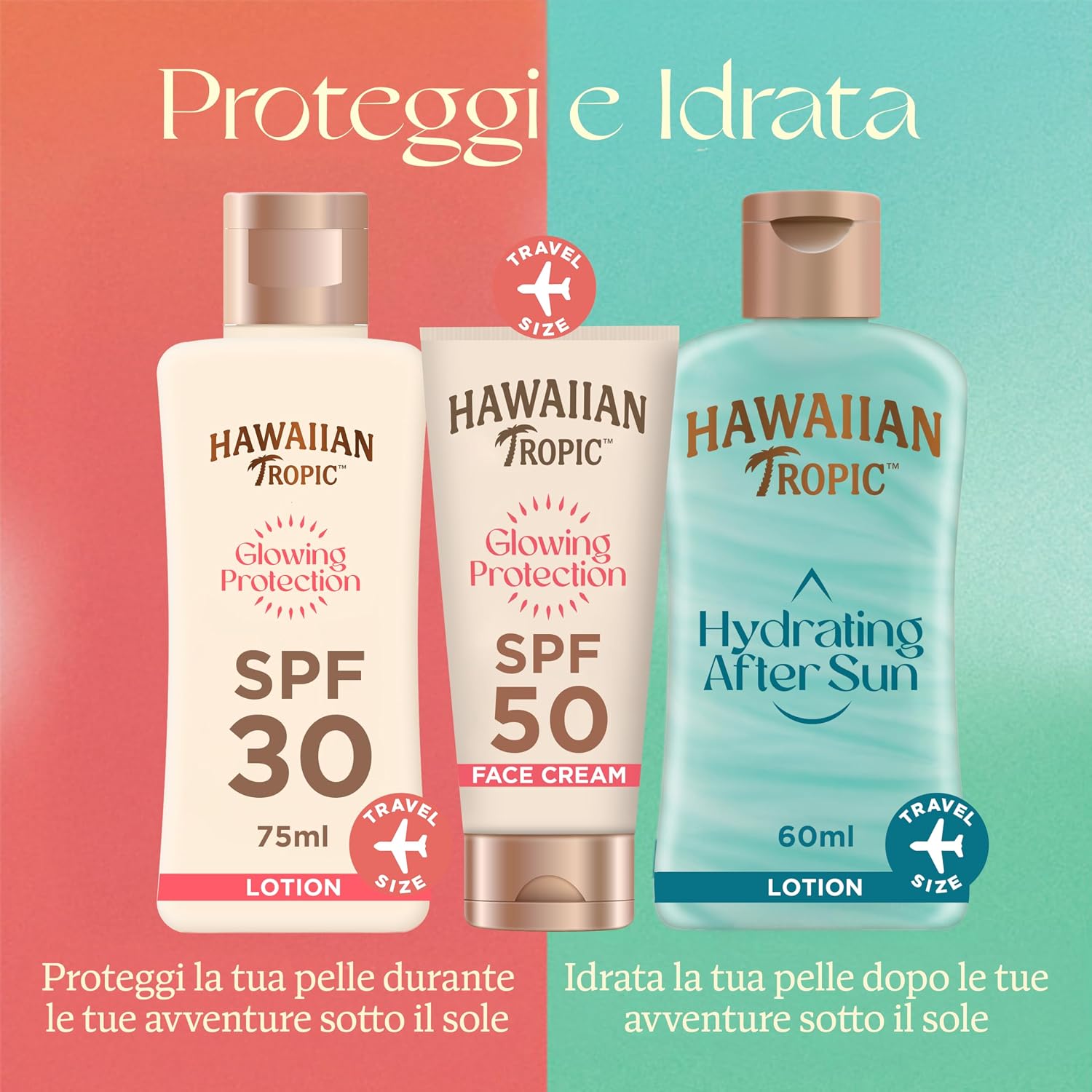 Thumbnail 5 de Hawaiian Tropic Glowing Protection Trio: protezione solare completa per viso, corpo e doposole