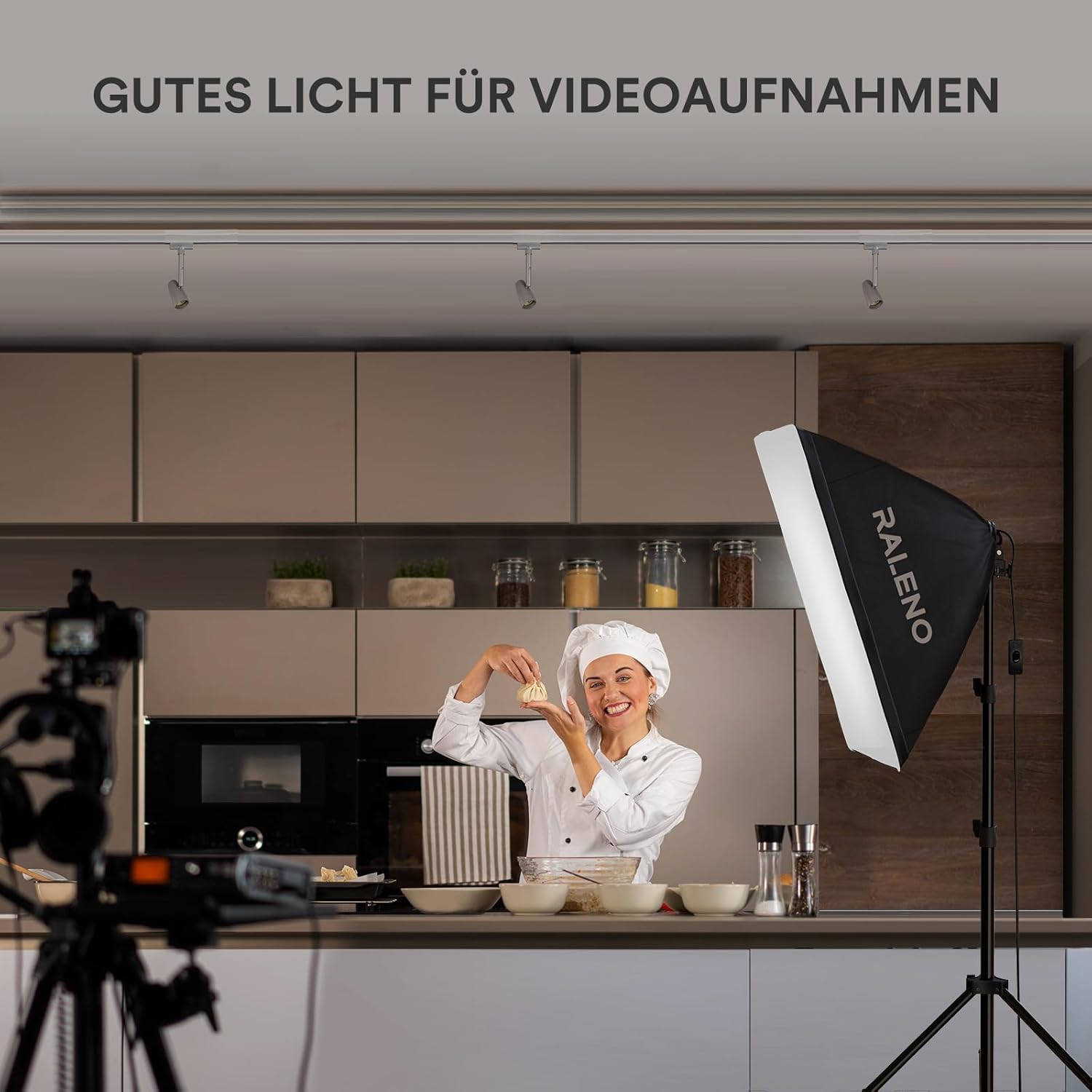 Thumbnail 6 de RALENO Softbox-Set 2 x 50x50 cm mit 50 W