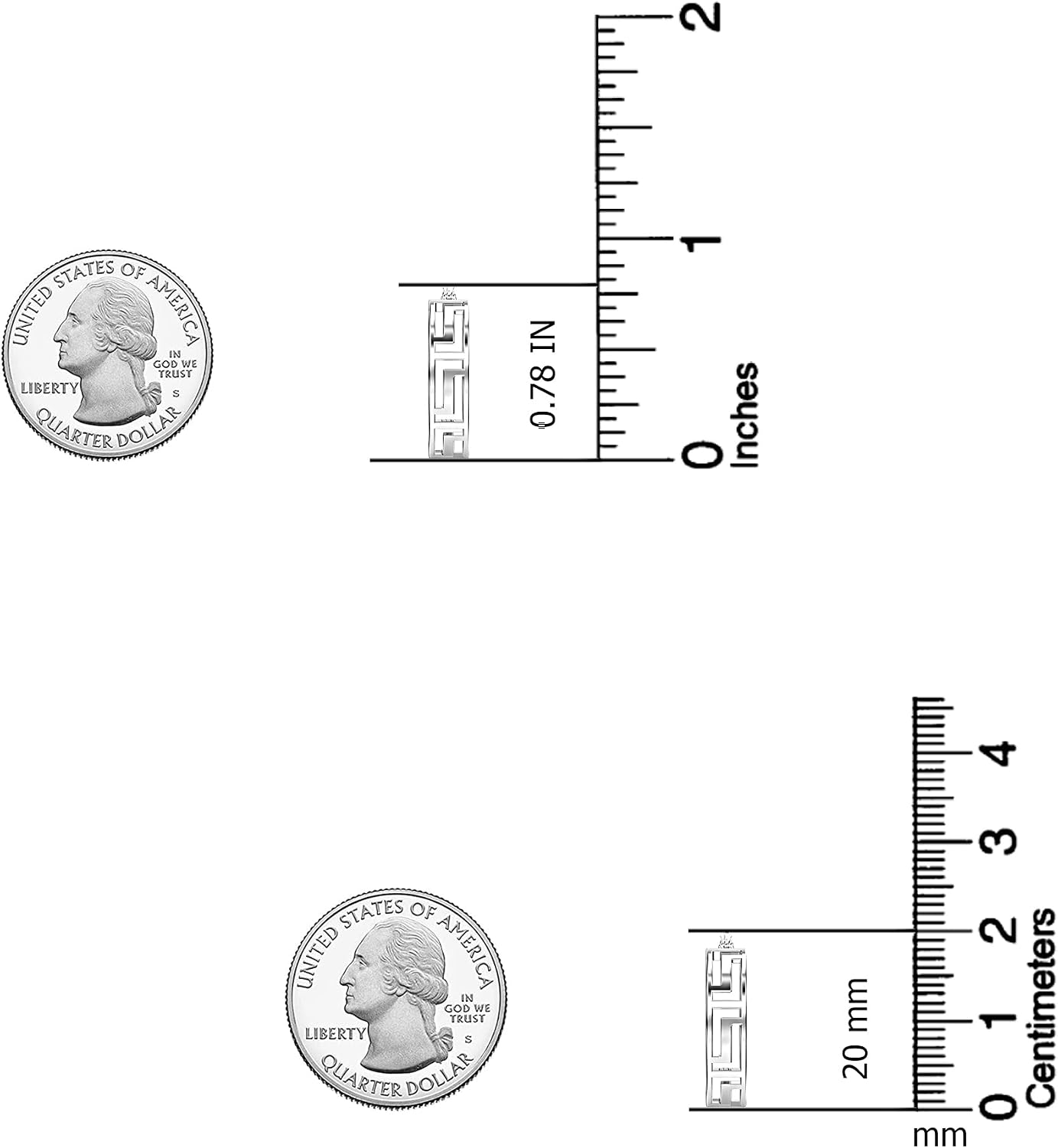 Thumbnail 5 de LeCalla 925 Sterling Silber Creolen 20 mm