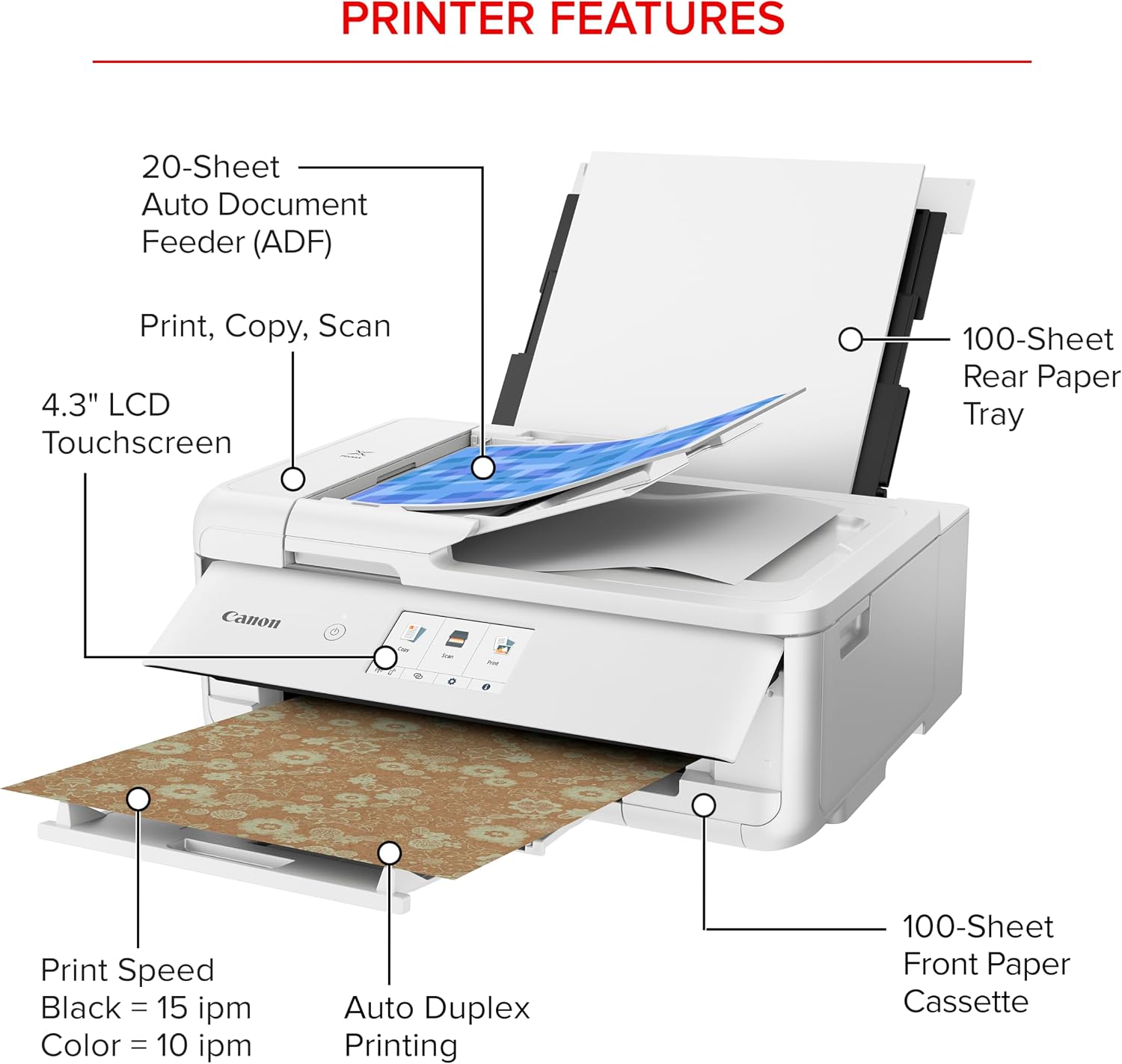 Thumbnail 1 de Canon all-in-one inkjet printer TS9521Ca