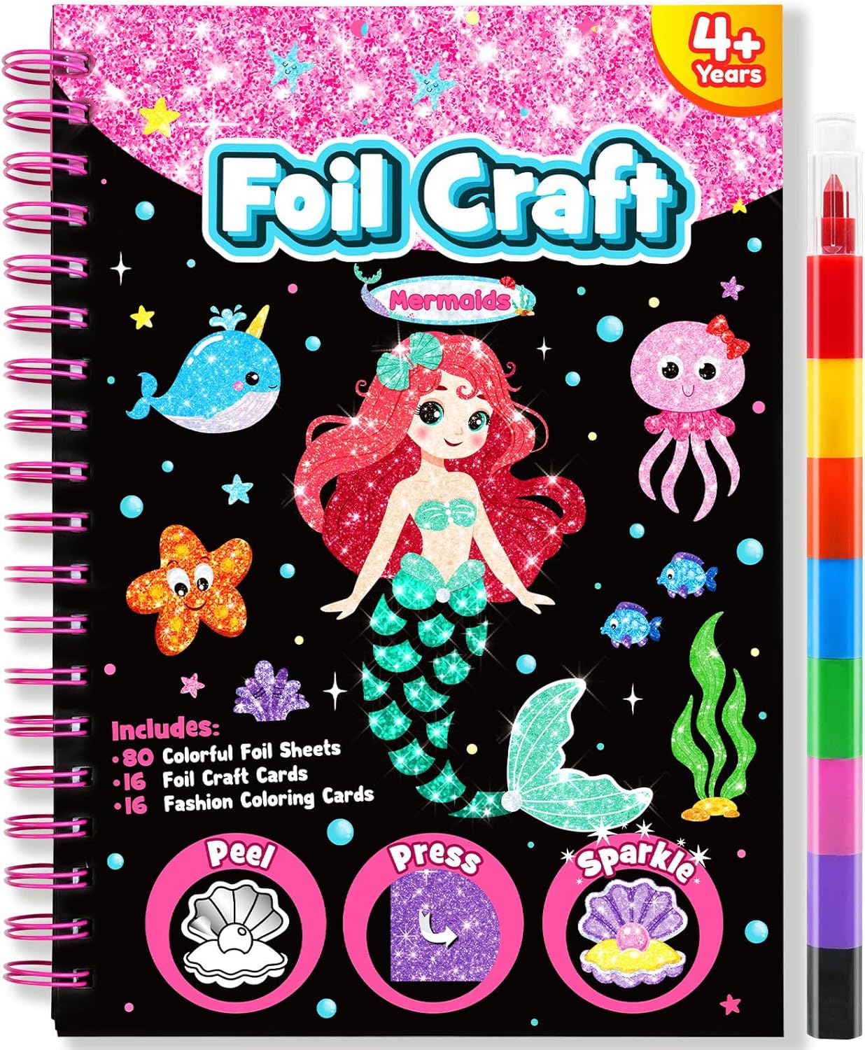 LIKYMO Mermaid foil art kit for kids